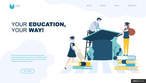 现代扁平化设计 重塑职员教育咨询学院的文化视觉